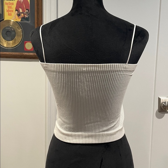 2 Miami Ribbed Tops (Pink and Cream) - Picture 4 of 5